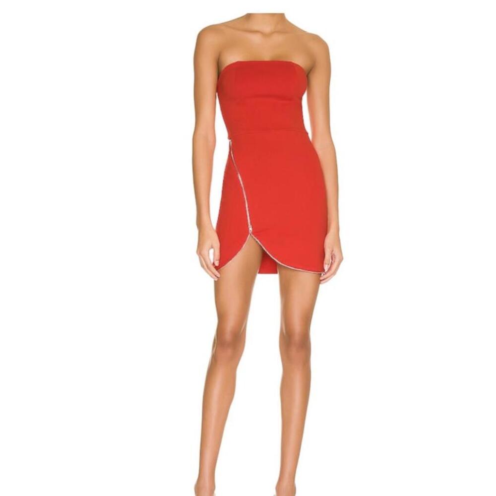 Superdown Nylah Front Zip Strapless Mini Dress In… - image 1
